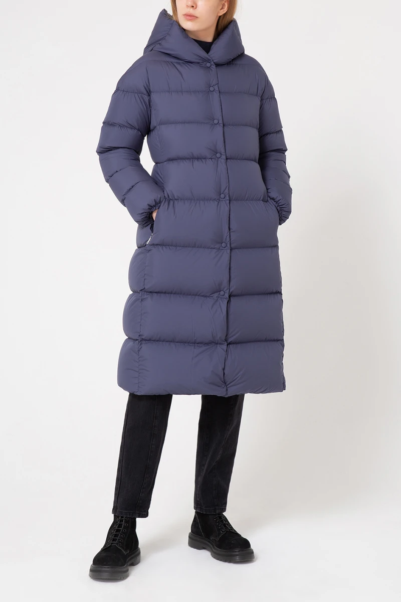 Add down long hooded coat 3688 fjord 9001202003 53090 Leform