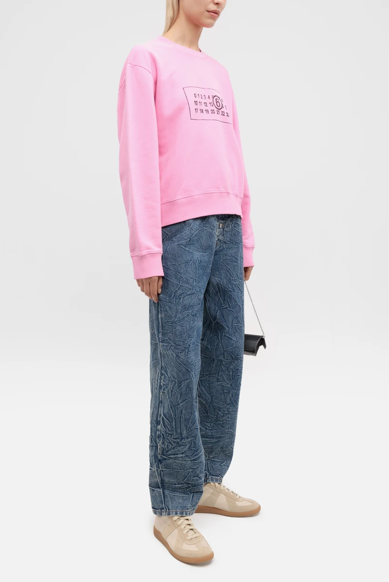 Толстовка MM6 Maison Margiela sweatshirt pink 9050242047 - купить