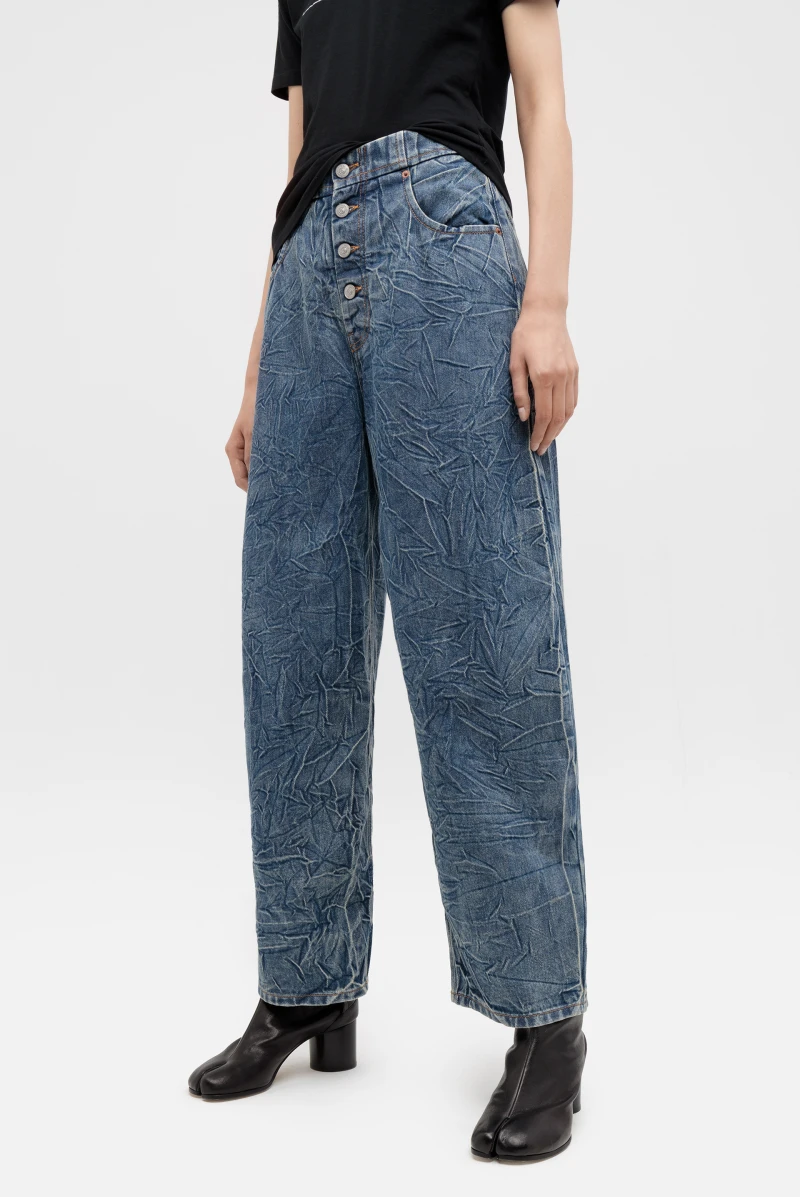 Джинсы MM6 Maison Margiela pants 5 pockets blue 9050242064