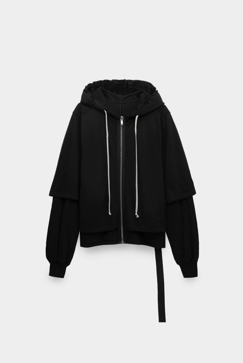 Rick Owens zipped hustler hoodie black 9073232169 60190 Leform