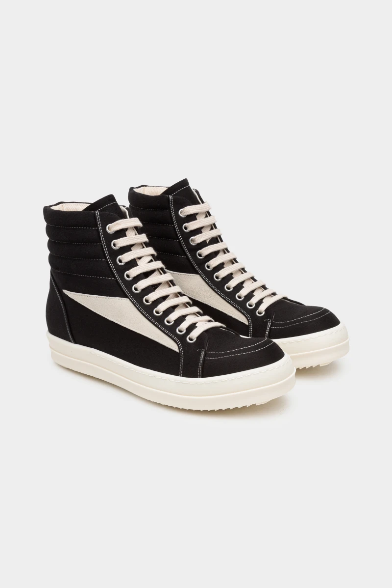 Кеды Rick Owens vintage high sneaks black/milk 9073241095 - купить в ...