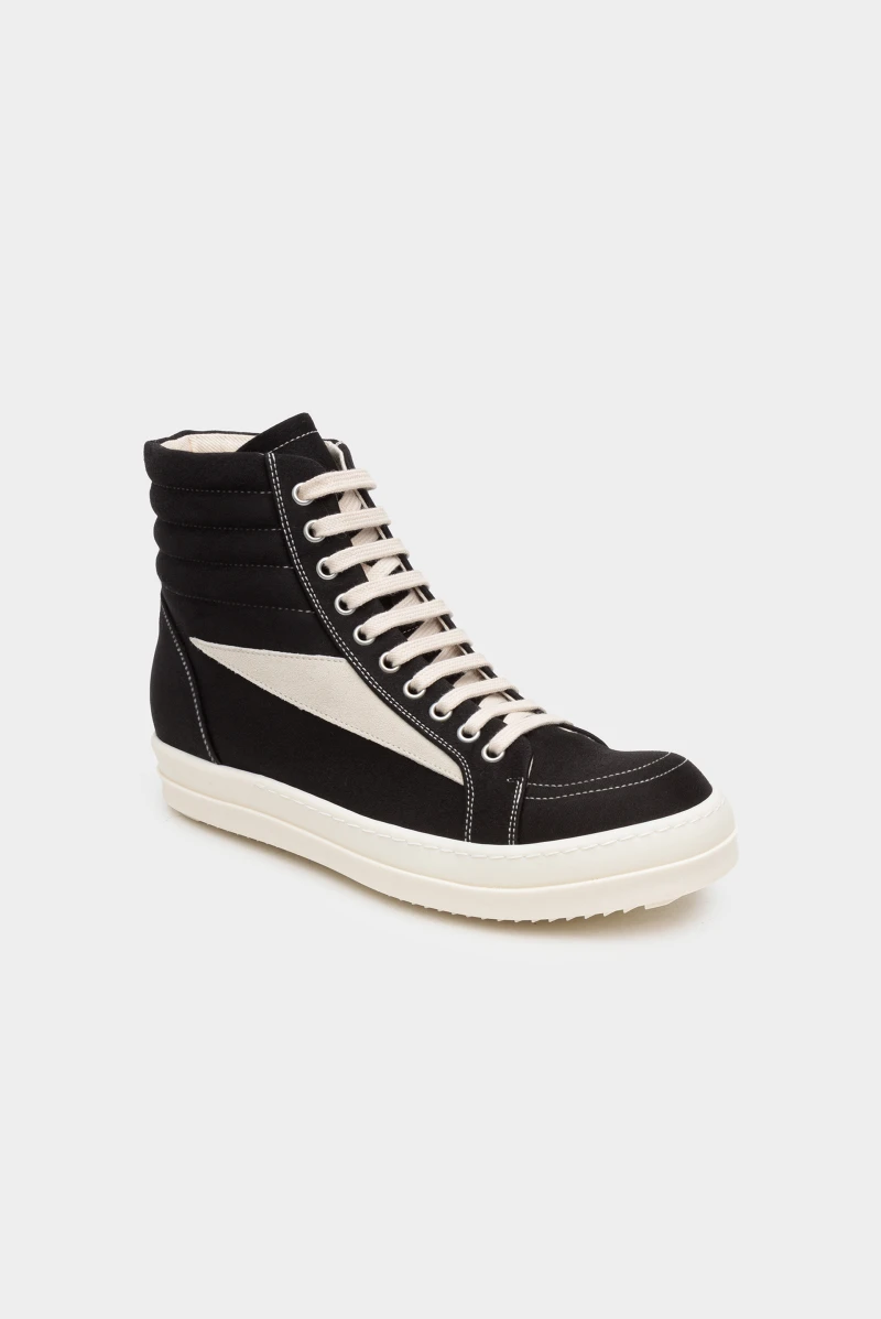 Кеды Rick Owens vintage high sneaks black/milk 9073241095 - купить в ...