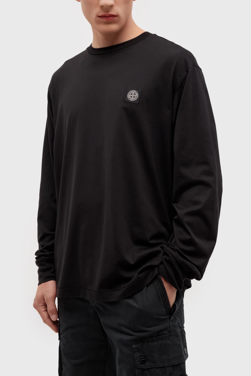 Лонгслив Stone Island t-shirt ml nero 9083242044 - купить в Москве
