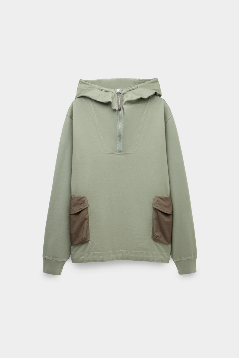 Cp company hoodie green sale