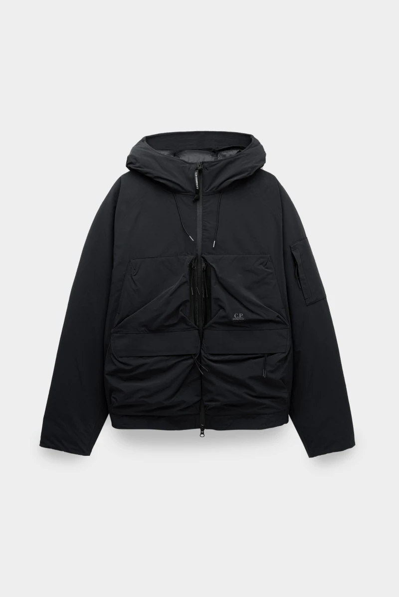 Пуховик C.P. Company micro-m (r) hooded down jacket black