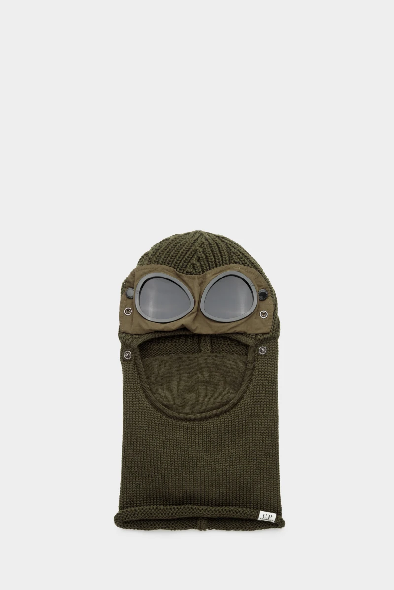 Балаклава C.P. Company extrafine merino wool goggle balaclava ivy