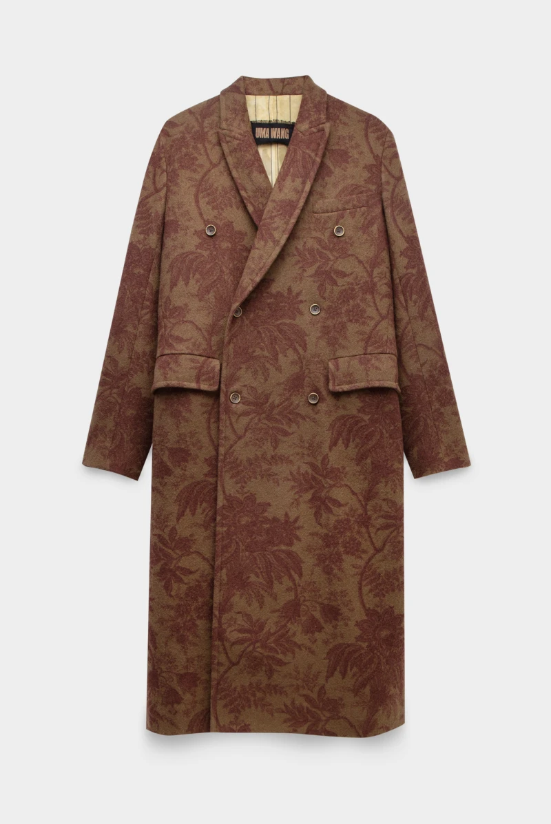 Пальто Uma Wang riccardo coat mustard/red 9364231070 - купить в