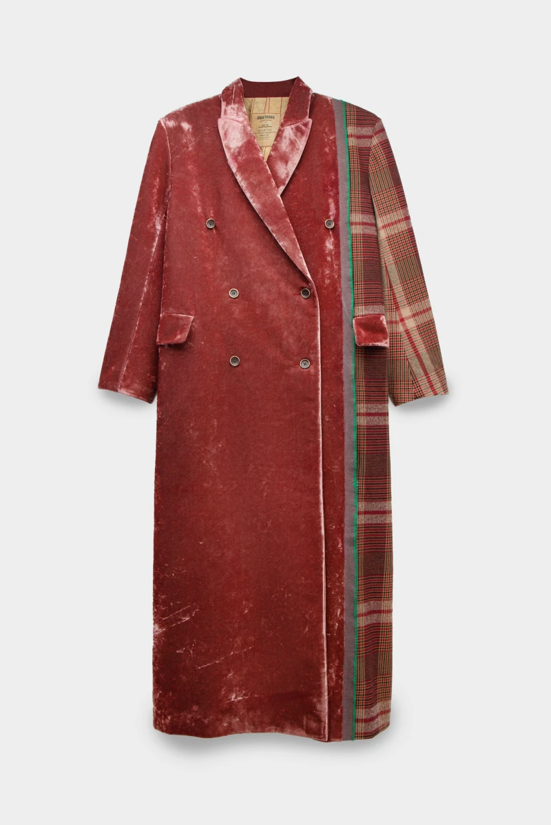 UMA WANG 2023AW CALLIE COAT 新品未使用 イタリア製 Пальто Uma Wang callie coat tan/black/red 9364231090 - купить в