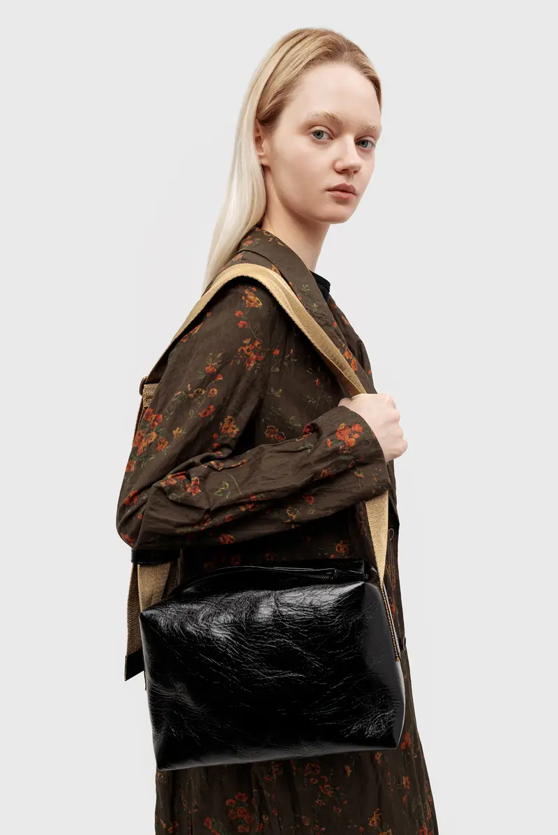 Сумка Uma Wang medium shoulder bag black/mustard 9364251126