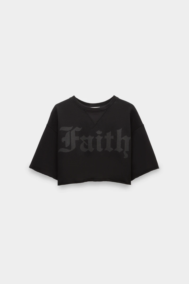 Faith Connexion faith cropped sweatshirt black 9603231023 11590 Leform