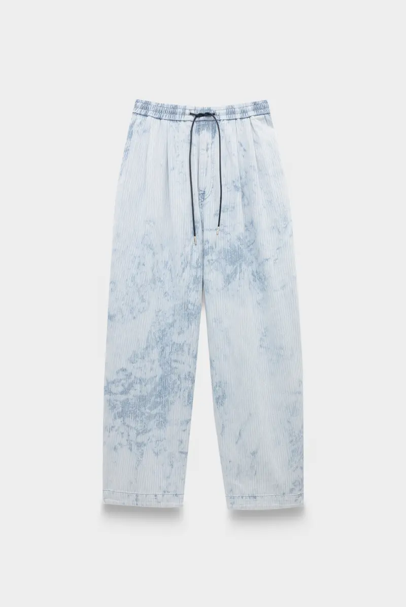 Bubu② J726 Брюки Juun.J runway bridge] washed stripe roll-up pants 9676261072