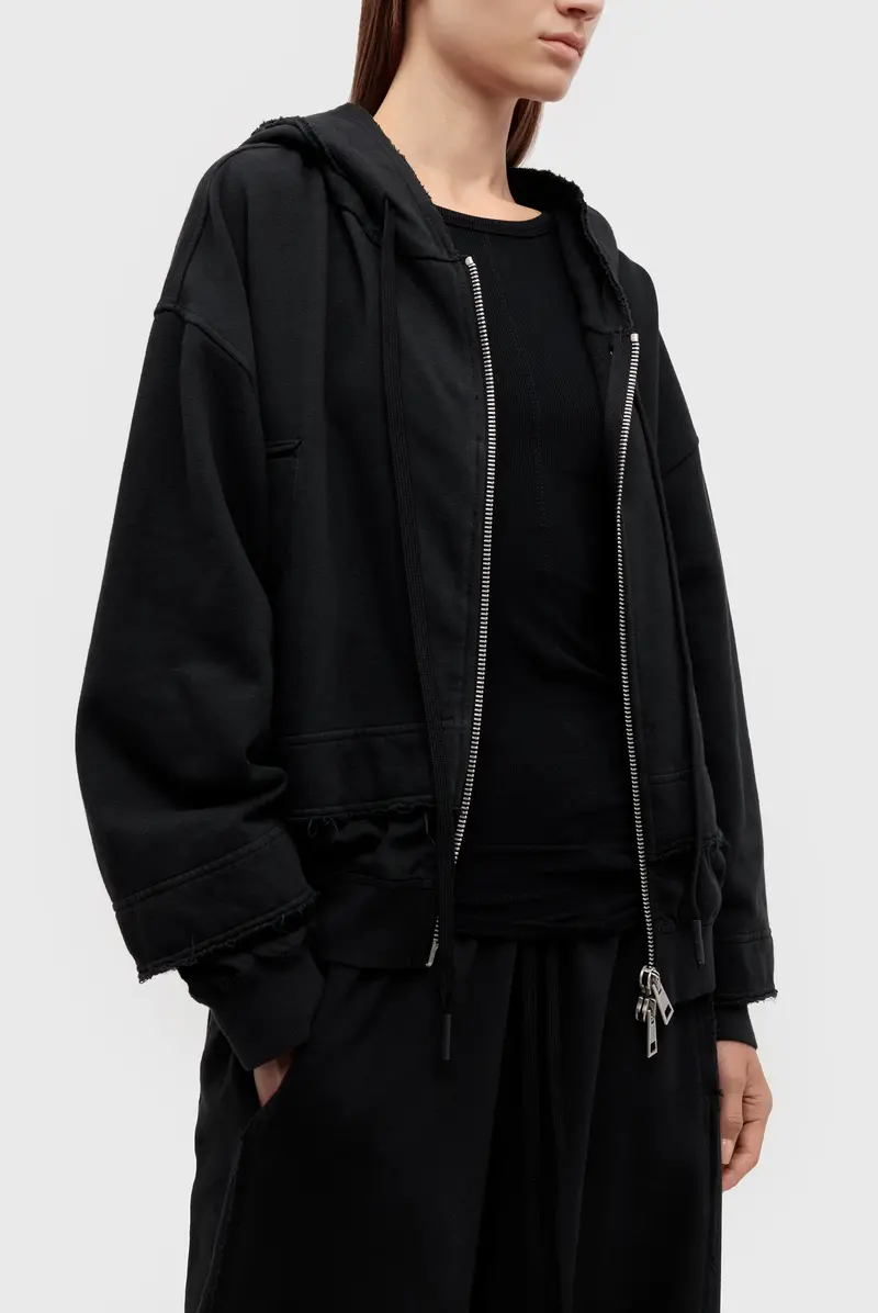 Худи Andrea Ya'aqov hoodie + zip black 9711242046 - купить в