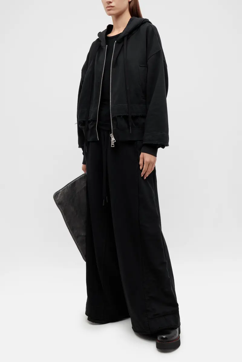 Худи Andrea Ya'aqov hoodie + zip black 9711242046 - купить в