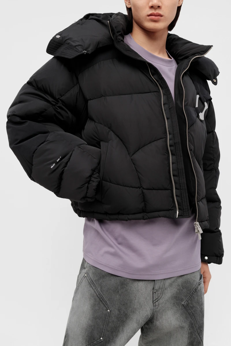 Пуховик Heliot Emil abstract down puffer black 9766232055 - купить