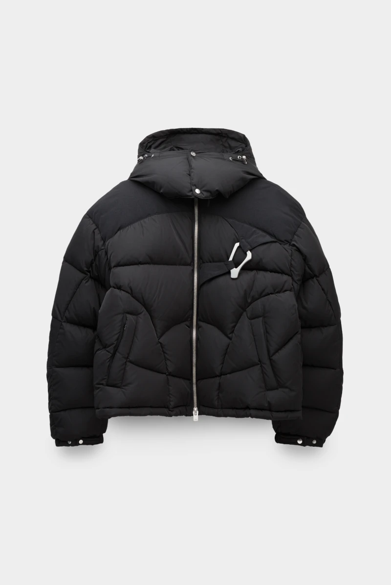 Пуховик Heliot Emil abstract down puffer black 9766232055 - купить