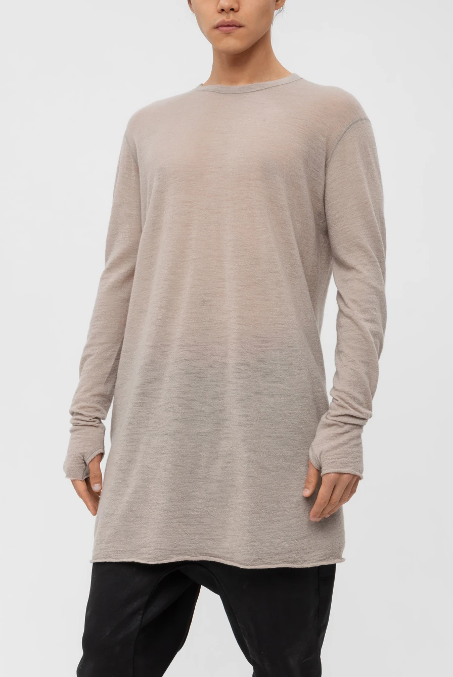 Лонгслив Boris Bidjan Saberi ls1 tight fit gloved long sleeve t