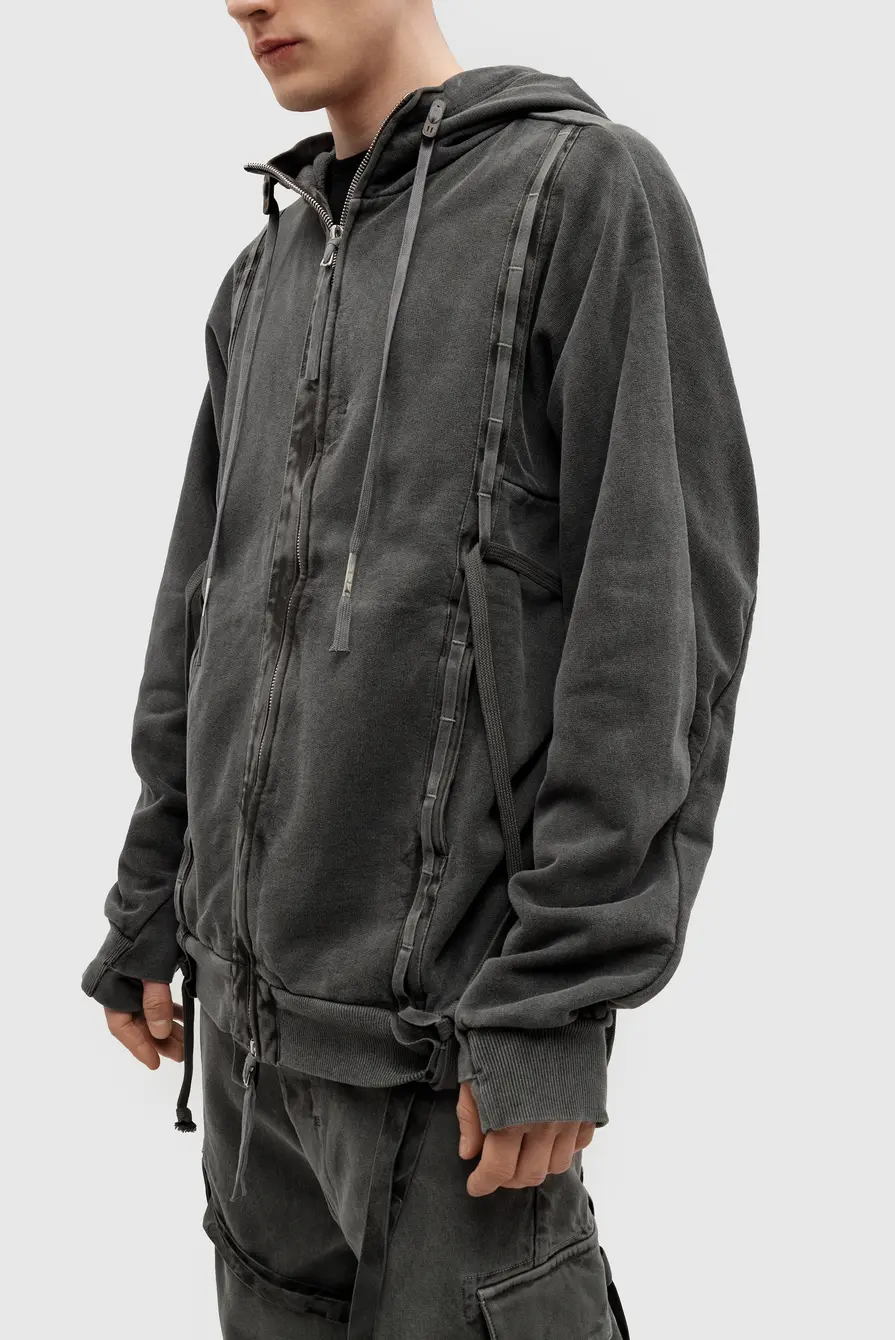 Куртка Boris Bidjan Saberi zipper5 fpf00006 dark grey 9007251051