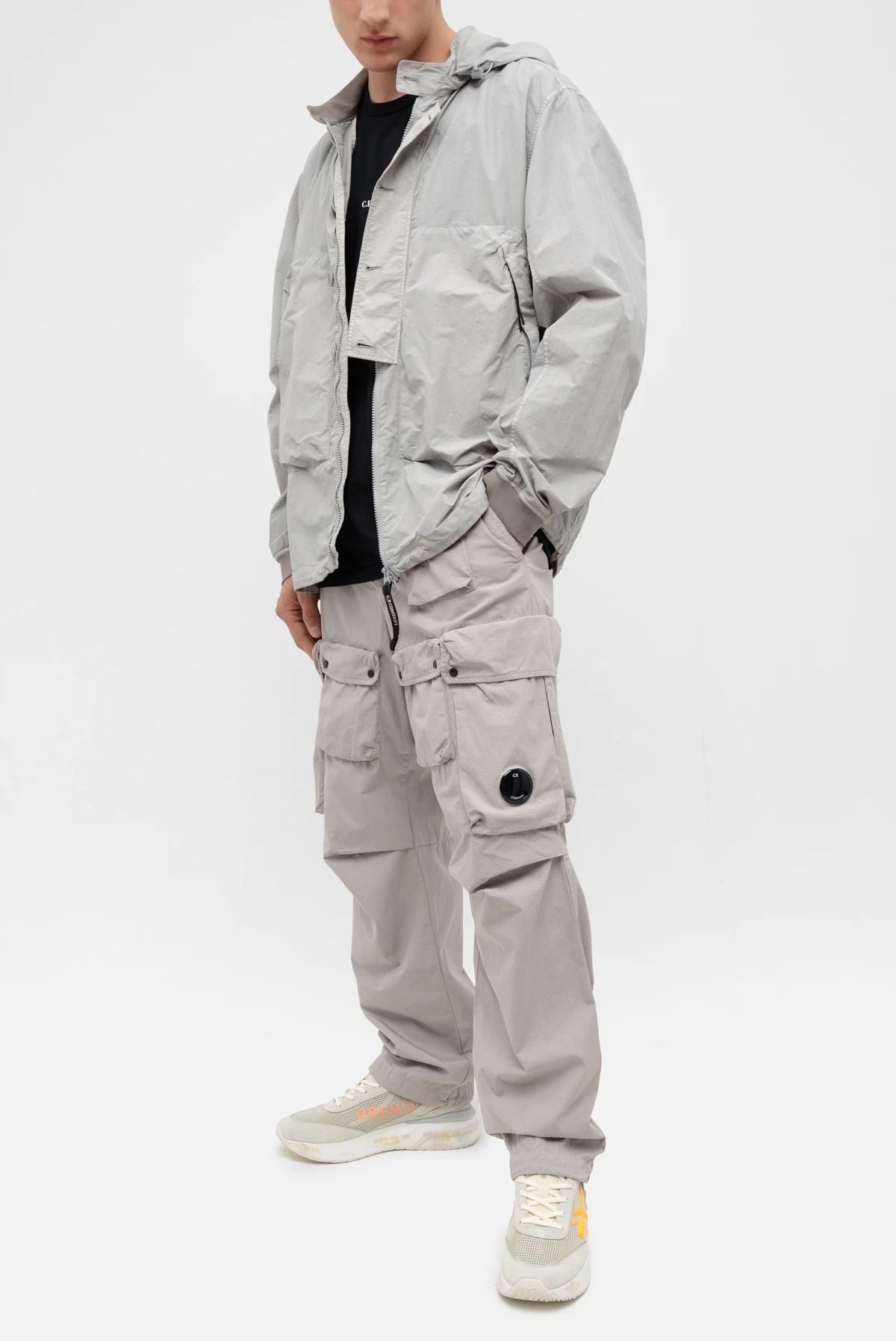 Куртка C.P. Company flatt nylon goggle overshirt drizzle