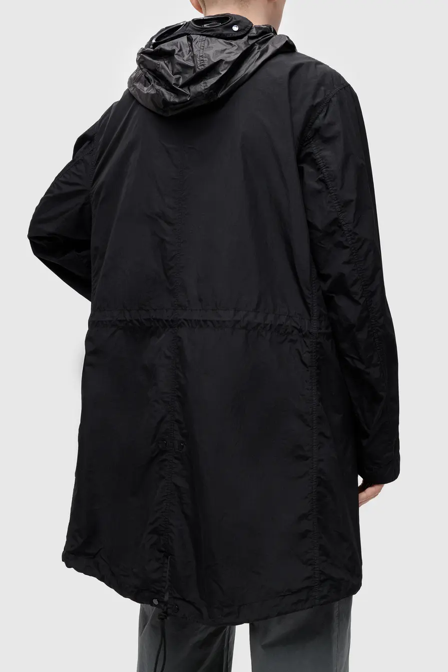 Парка C.P. Company flatt nylon goggle fishtail parka black