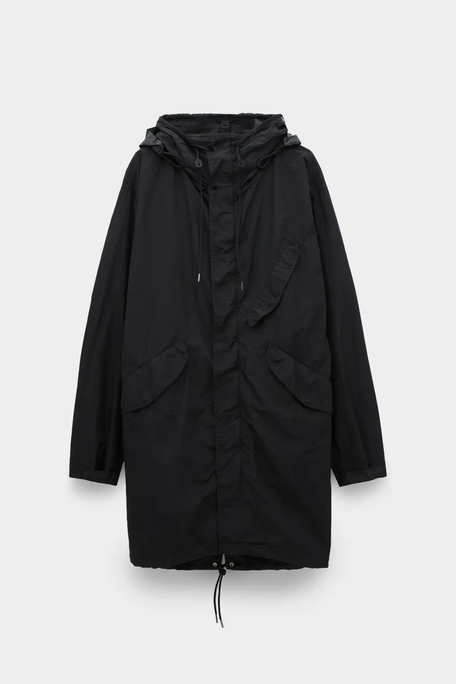 Парка C.P. Company flatt nylon goggle fishtail parka black