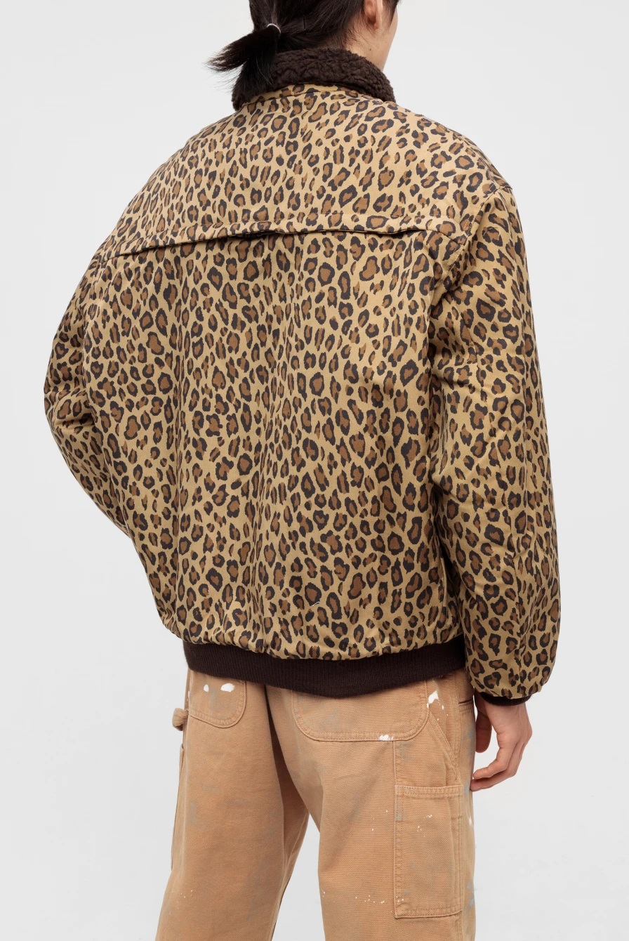 Куртка R13 back zip windbreaker leopard w/brown 9153231030