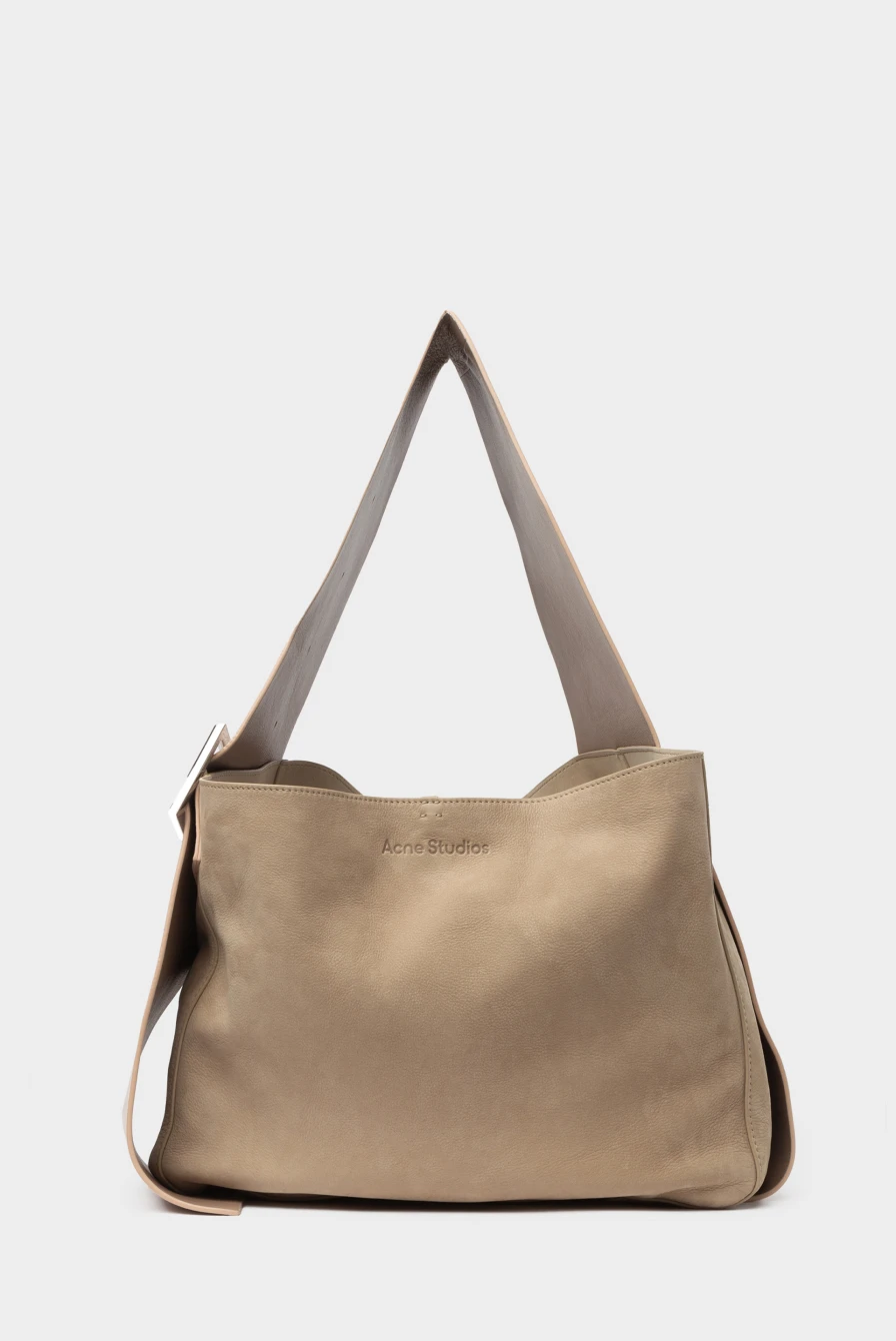Сумка Acne Studios shoulder bag with logo beige pink 9460231061