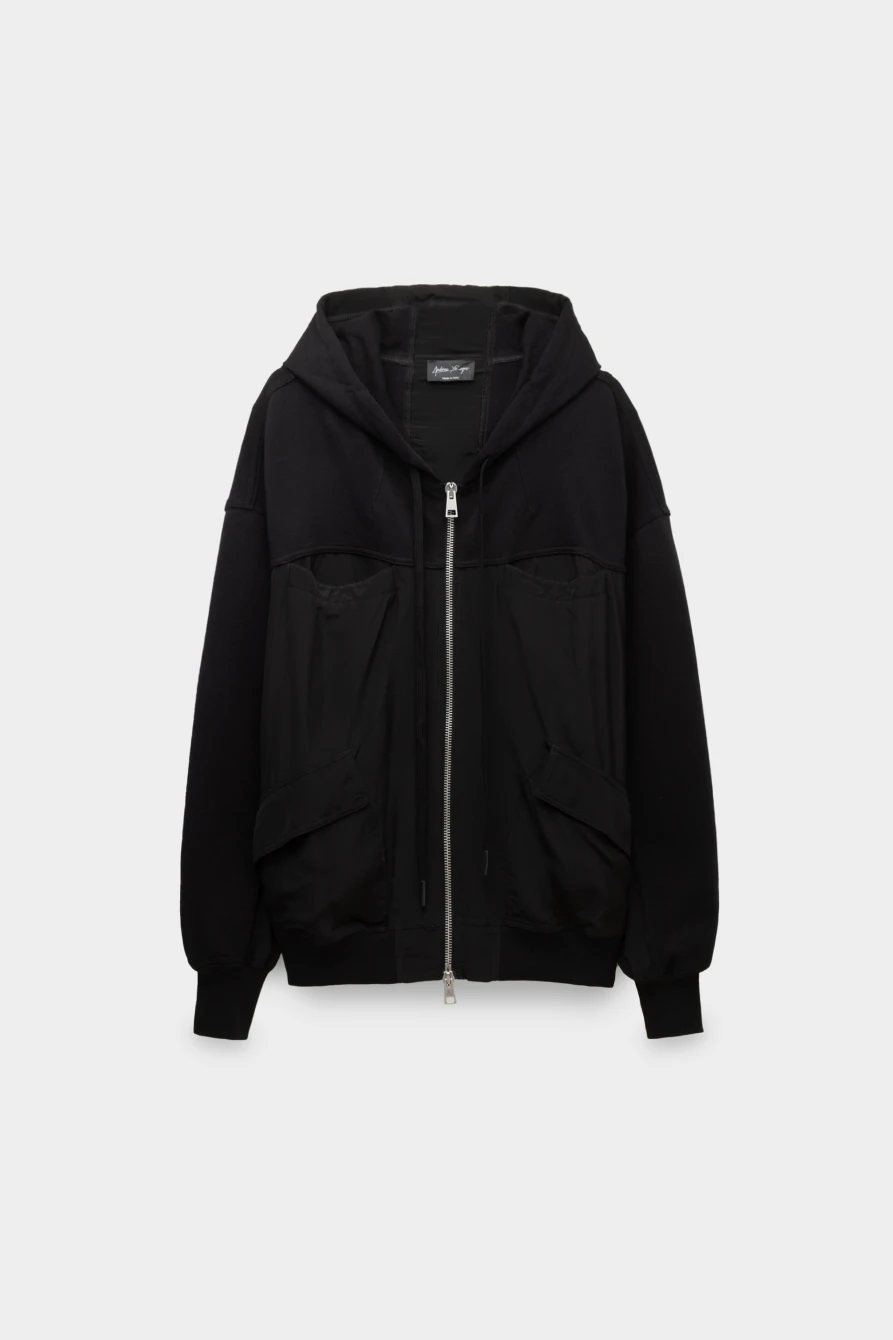 Худи Andrea Ya'aqov hoodie + zip black 9711231089 - купить в