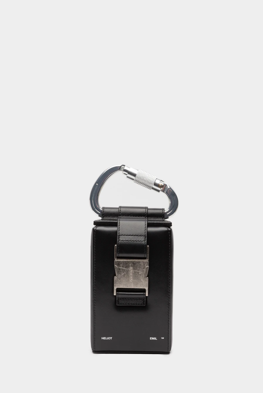 Сумка HELIOT EMIL leather carabiner phone sling black 9766231038