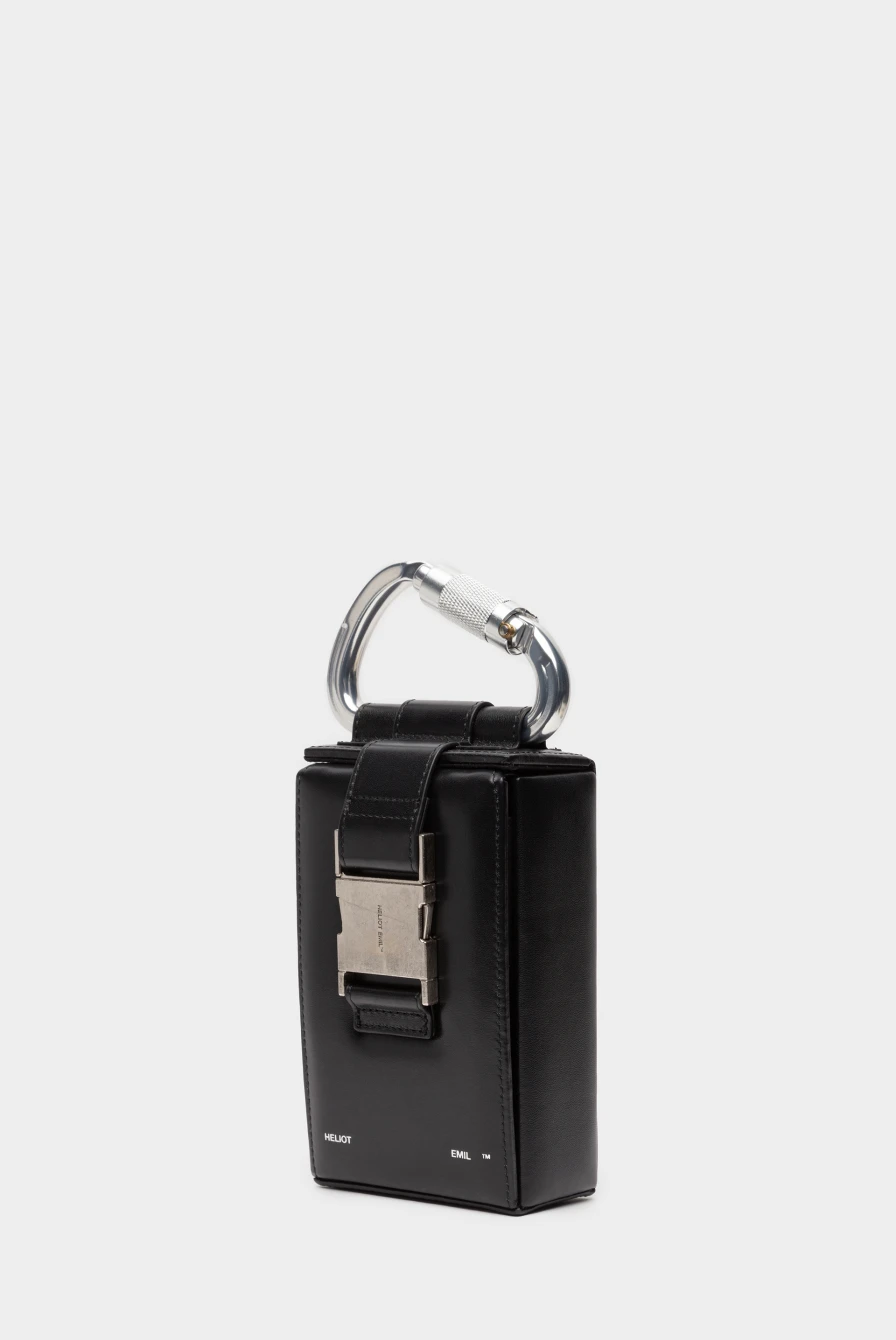 Сумка HELIOT EMIL leather carabiner phone sling black 9766231038