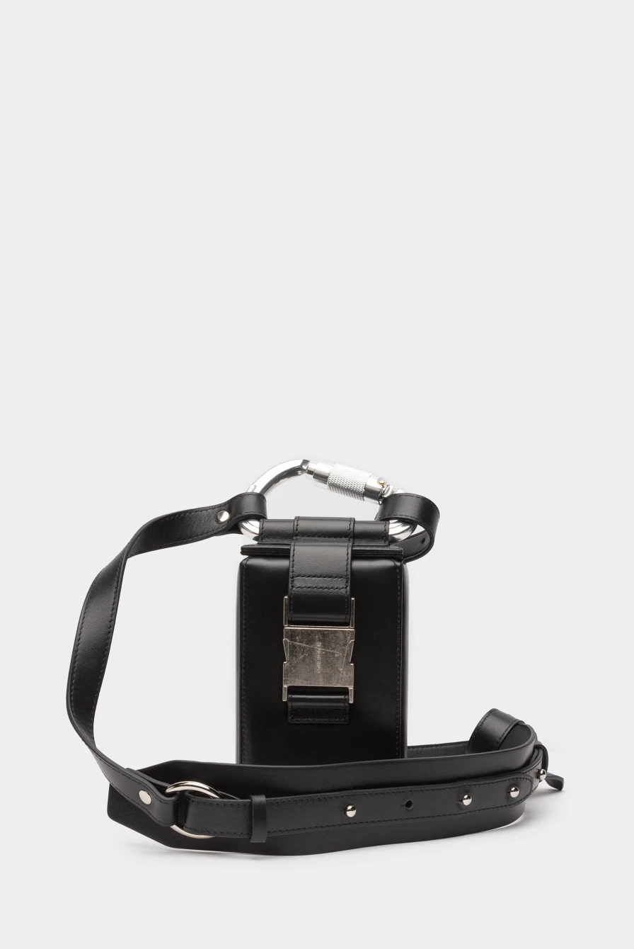 Сумка HELIOT EMIL leather carabiner phone sling black 9766231038