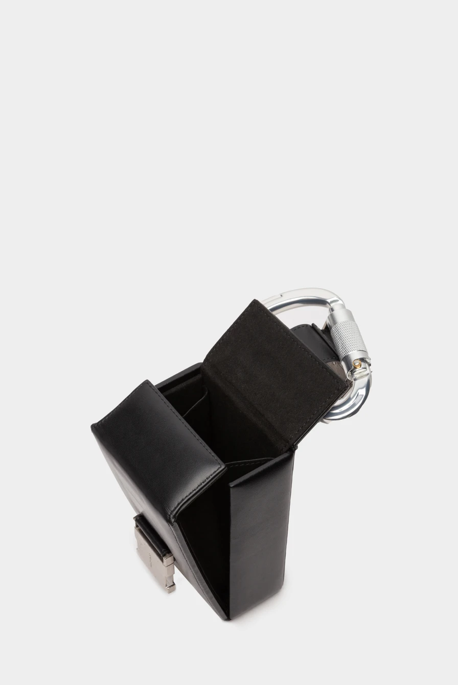 Сумка HELIOT EMIL leather carabiner phone sling black 9766231038