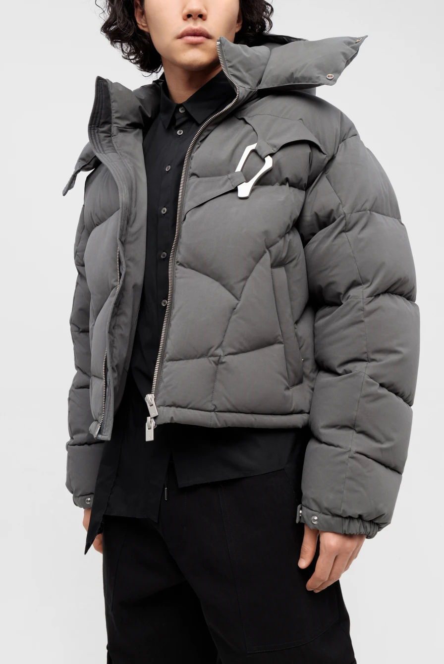 Пуховик Heliot Emil abstract down puffer dark grey 9766232056