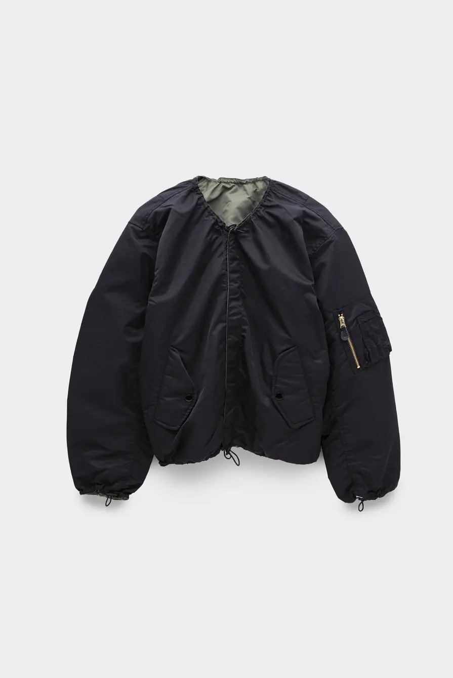 Бомбер Prototypes deflated & reversible bomber jacket black green