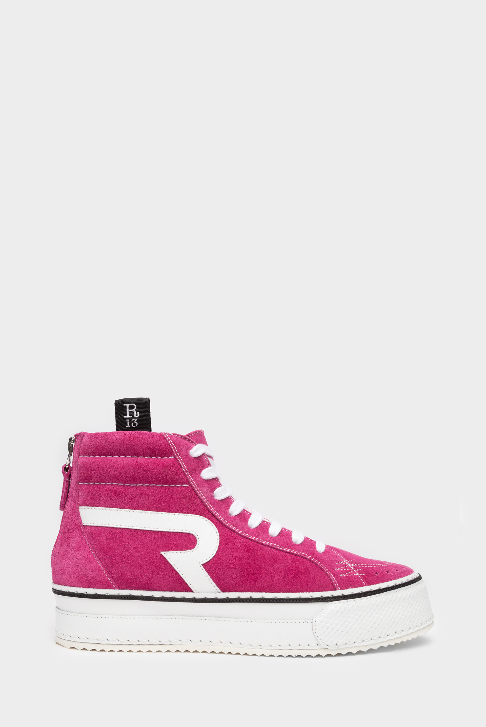 Bright pink cheap high top vans